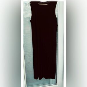 Vikki Vi Women’s dark Purple Maxi Tank Dress Sleeveless  Slinky 3X Back Vent USA